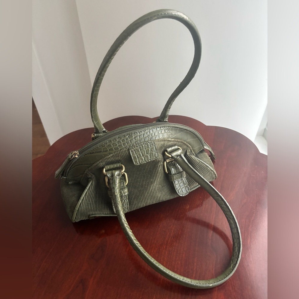 Vintage Italian Olive Green Handbag